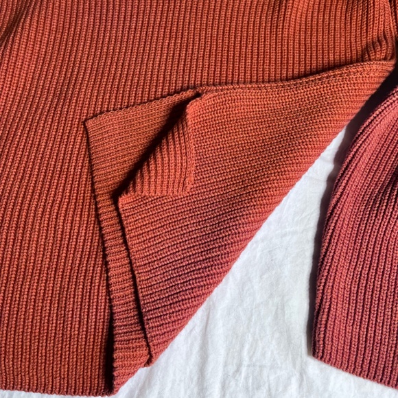 J. Crew Mercantile Ribbed V-Neck Pullover Sweater, Heather Pumpkin (NWT) - Picture 8 of 8